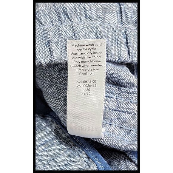 ATHLETA Cabo 100% Linen Jogger Pants #530642 Light Chambray Blue 6 - Picture 9 of 11
